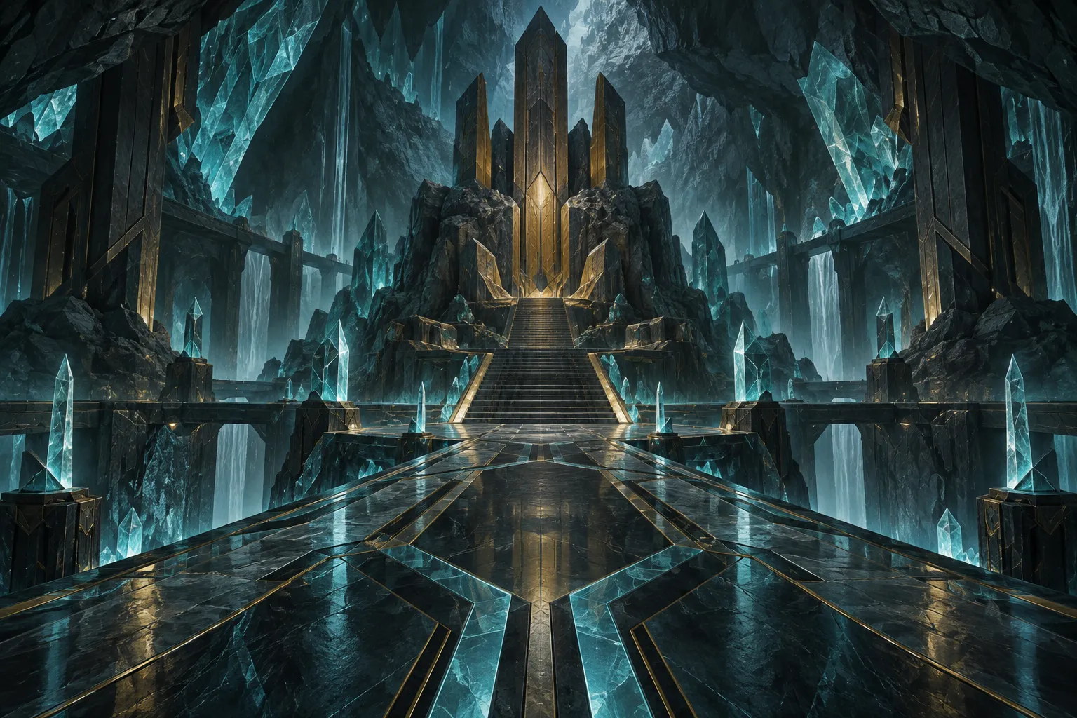 a geometric Nordic gem archive beneath a mountain